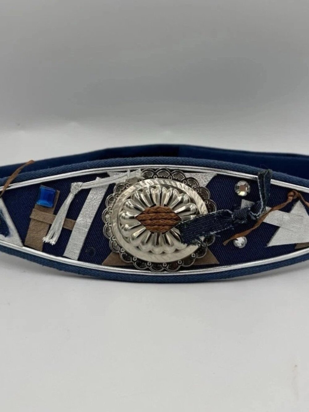 Carolyn Tanner Designs Concho Belt Blue Southwestern Boho